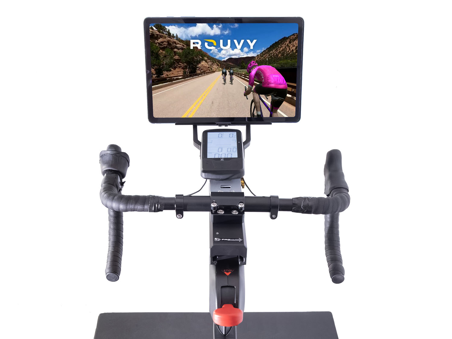 Screen showing cycling app interface
